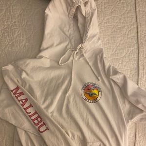 Brandy Melville White Malibu California Sweatshirt